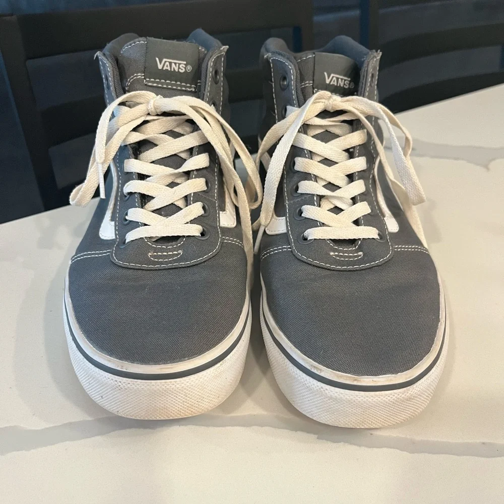 VANS Hi Top Skate Sneakers Gray/White Womens Size‎ 10 - Picture 3 of 11
